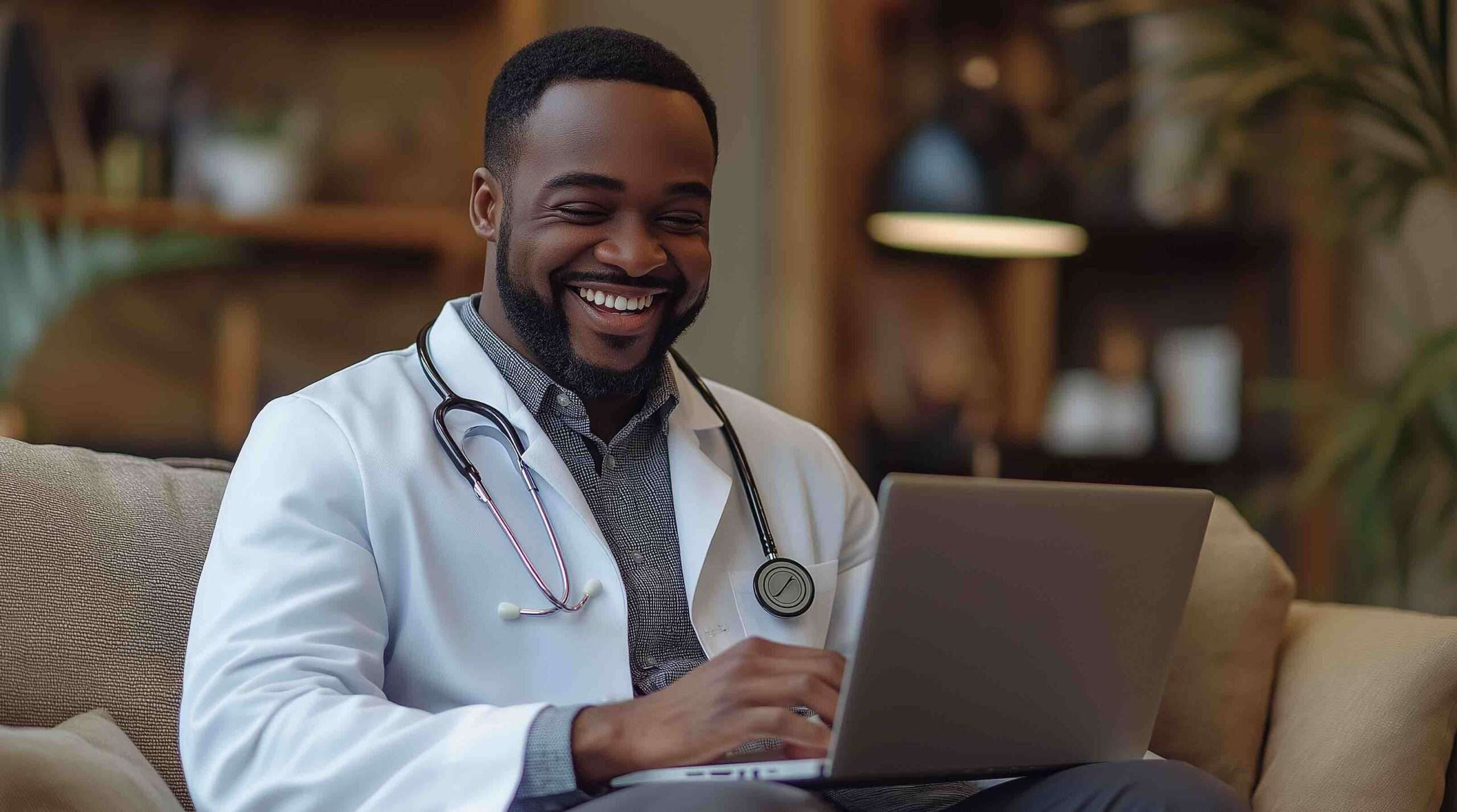 Patient checking their vital signs using a smartphone at home